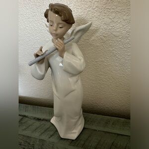 Lladro Nao Porcelain Angel with Flute